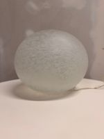 Italienische Caillou-Lampe weisses gesprenkeltes Glas 80`s